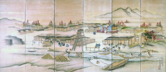 標津番屋屏風の写真