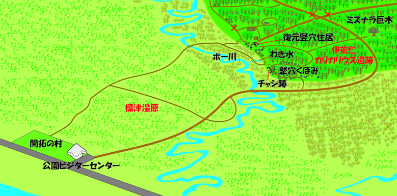 ポー川史跡自然公園の地図