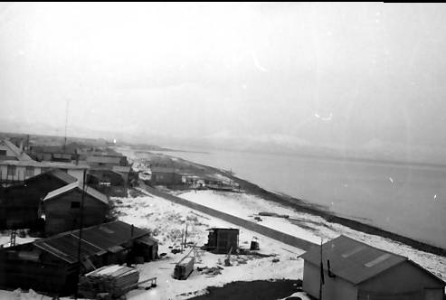 昔の標津の写真（消防会館2階から北側を見る）