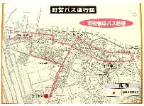 無料町営バスの路線図
