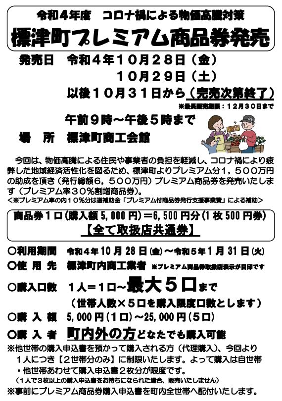 プレミアム商品券チラシ